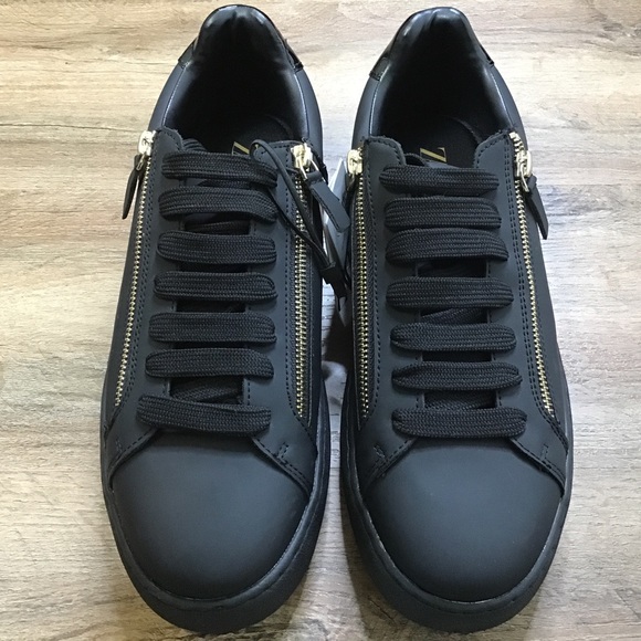 Zara | Shoes | Nwt Zara Shoes Trainers Zipsides Blackgold | Poshmark